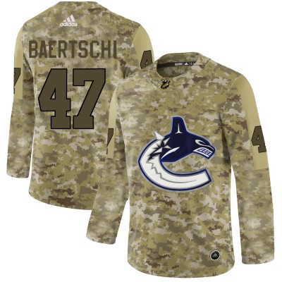 Adidas Vancouver Canucks #47 Sven Baertschi Camo Authentic Stitched NHL Jersey